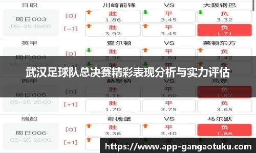 武汉足球队总决赛精彩表现分析与实力评估
